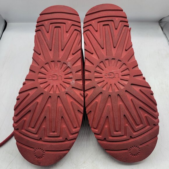 UGG Neumel Mens 10 Red Chukka Boots Lined Warm Casual Outdoors Walking 3236 - Picture 7 of 12